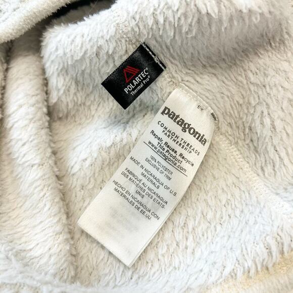 Patagonia Re-Tool Snap-T Fleece Pullover Ivory Cream Women’s Size Medium - Picture 7 of 8